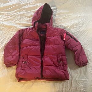 Limited Too Kids Puffer Jacket - Burgundy Girls 5/6